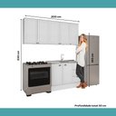 Ver imagem 6 de Armário de Cozinha Completa com Balcão Milla Lumina Carraro Branco