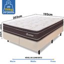 Ver imagem 2 de Cama Box Colchão King 100% Espuma Dupla Face Antialérgico 193x203x56cm - BF Colchões