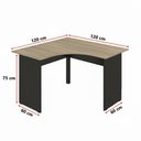 Ver imagem 3 de Mesa Escrivaninha em L New City Web Office Calvi/Preto 120x120cm