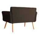 Ver imagem 3 de Namoradeira Isabela 02 Lugares Veludo Cores - DS Estofados - Marrom