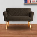 Ver imagem 4 de Namoradeira Isabela 02 Lugares Veludo Cores - DS Estofados - Marrom