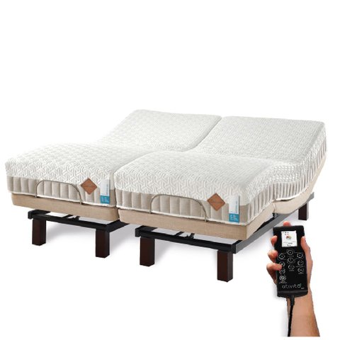 Colchão Queen Latex Foam de Látex Articulado Bege 25cm - Kit Zen - 160x200cm