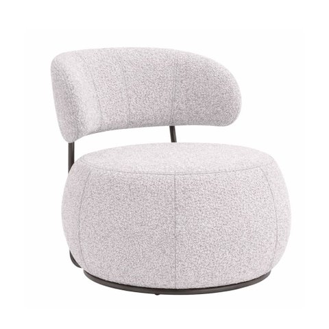 Poltrona Nuvem Bouclé Cinza - Sallar Home