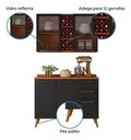 Ver imagem 4 de Armario Kit de Cozinha e Varanda Cinamomo/preto