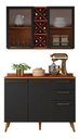 Ver imagem 2 de Armario Kit de Cozinha e Varanda Cinamomo/preto