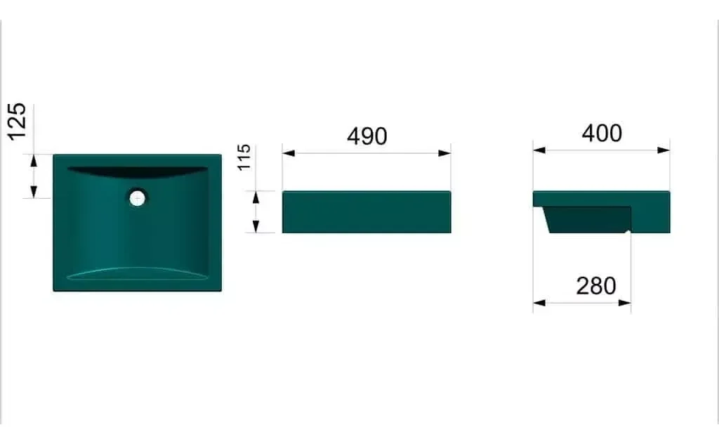 CUBA SEMI ENCAIXE PACIFIC 49*40   BRANCO - 2