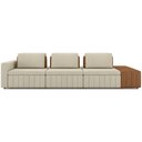 Ver imagem 3 de Sofá Ilha com Puff para Sala Living 335cm Amber M03 Linho Cru Couríssimo Whisky - Lyam Decor