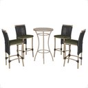 Ver imagem 1 de Mesa Bistro e 4 Banquetas Roma Fendi Corda Náutica 12 Trama Original