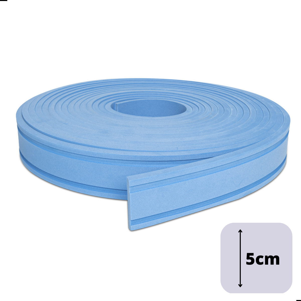 Rodapé Moldura Autocolante Flexível 5cm 10 mts 5cliso-Azul - 2