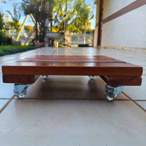 Suporte para Vaso de Planta com Rodinhas Cristal 30 Cm