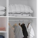 Ver imagem 5 de Guarda Roupa Solteiro 135cm 4 Portas 4 Gavetas Taiga Branco/avelã L01 - Mpozenato