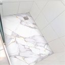 Ver imagem 1 de Adesivo Piso Box Mármore Calacata Gold Antiderrapante Colacomigo 1,20 X 0,80 Metros