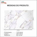 Ver imagem 3 de Adesivo Piso Box Mármore Calacata Gold Antiderrapante Colacomigo 1,20 X 0,80 Metros