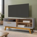 Ver imagem 5 de Rack Bancada Tv 55 Pol 136 Cm Paladio Off White Cinamomo Bechara