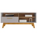 Ver imagem 1 de Rack Bancada Tv 55 Pol 136 Cm Paladio Off White Cinamomo Bechara