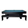 Mesa de Sinuca e Jantar com 2 Bancos - 2,00x1,10 - Azul Petróleo - 2