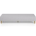Ver imagem 5 de Puff Decorativo Sala de Estar Bali W01 Pés Palito 170x60cm Linho Cinza - Lyam Decor