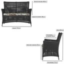 Ver imagem 2 de Jogo Sofá e 2 Poltronas de Área Igapó Alumínio Pintura Preta Corda Náutica Estofado 6 Trama