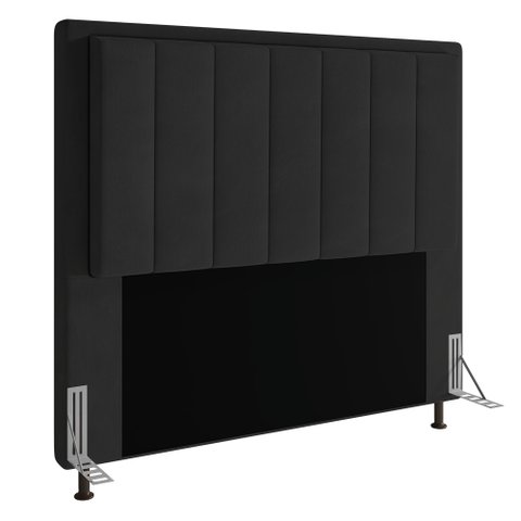 Cabeceira Opala Para Cama Box Queen 160 cm Suede Preto - D’Rossi
