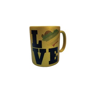 Caneca de Porcela LOVE Dourada SUDE