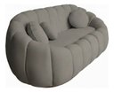 Ver imagem 4 de Namoradeira Concha Decorativa 190cm Sala Suede:cinza/liso