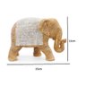 Escultura Decorativa Elefante Resina Estilo Palha 11cm - 3
