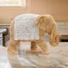 Escultura Decorativa Elefante Resina Estilo Palha 11cm - 2