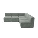 Ver imagem 1 de Sofá a Vácuo Modular Boucle Kit 5 Peças 4 Meios + 1 Canto Espuma Premium Sala na Caixa 3,85m - Cinza