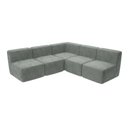 Ver imagem 2 de Sofá a Vácuo Modular Boucle Kit 5 Peças 4 Meios + 1 Canto Espuma Premium Sala na Caixa 3,85m - Cinza