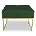 Ver imagem 4 de Puff Lisa Suede Base Metálica Industrial Dourado Verde