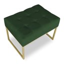 Ver imagem 5 de Puff Lisa Suede Base Metálica Industrial Dourado Verde