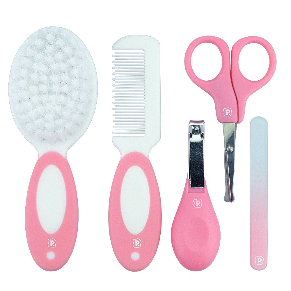 Kit Higiene para Bebê 5 Pçs C/ Nécessaire Rosa - Pimpolho:rosa - 3