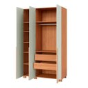 Ver imagem 5 de Roupeiro 232x136x61 cm com 3 Portas Marrom/Freijó Madeirado