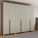 Ver imagem 1 de Roupeiro 232x136x61 cm com 3 Portas Marrom/Freijó Madeirado