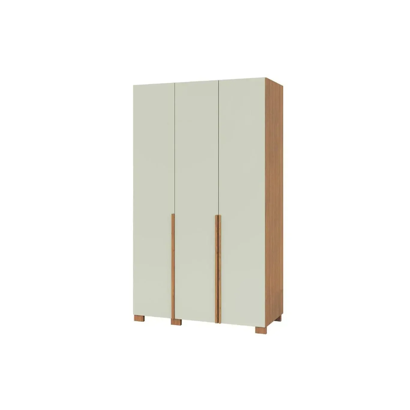 Ver imagem 2 de Roupeiro 232x136x61 cm com 3 Portas Marrom/Freijó Madeirado