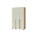 Ver imagem 2 de Roupeiro 232x136x61 cm com 3 Portas Marrom/Freijó Madeirado