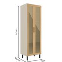 Ver imagem 2 de Cristaleira com 2 Portas de Vidro Nogal Bossa Nova Bertolini
