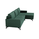 Ver imagem 5 de Sofá 4 Lugares Living Fixo Viena com Chaise 2,70m em Linho:verde Floresta