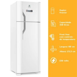 Geladeira Duplex Electrolux 310 Litros Frost Free Branco Tf39 220v - 3