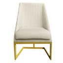 Ver imagem 2 de Kit 06 Cadeiras Para Sala de Jantar Ana Base de Ferro Veludo Bege D'Classe Decor