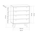 Ver imagem 6 de Cômoda Retrô com 4 Gavetas Rústica Preta 35 Olivar Móveis