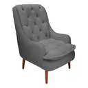 Ver imagem 3 de Kit Poltrona Lille e Puff Suede Grafite - Dominic Decor