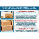 Ver imagem 2 de Conjunto: Mesa de Cozinha Londrina Tampo c/ Vidro Curvo 120cm 4 Cadeiras Dakota Madeira Naturale/Off