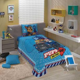 Jogo De Cama Infantil Menino Patrulha Canina Bulldog Com 3 Peças - 1