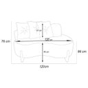 Ver imagem 4 de Namoradeira Plaza Bouclé com 3 Almofadas 120 Cm Elegância, Conforto e Sofisticação para Sua Casa