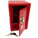 Ver imagem 2 de Mini Cofre Com Segredo Senha Chave Dinheiro Joias Vermelho Lorben