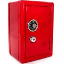 Ver imagem 1 de Mini Cofre Com Segredo Senha Chave Dinheiro Joias Vermelho Lorben