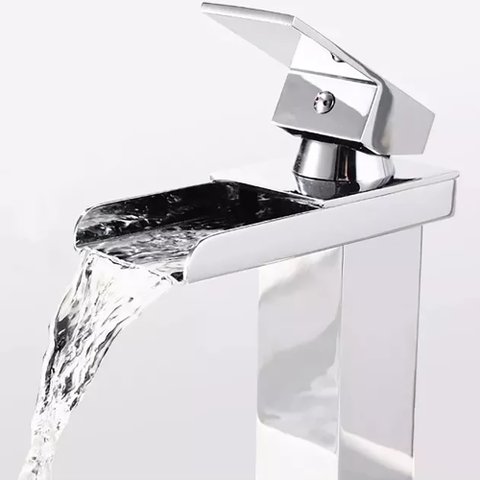 Torneira Monocomando Waterfall Cascata Calha Metal Baixa GT841 Lorben