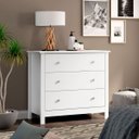 Ver imagem 2 de Cômoda 3 Gavetas Branca 76x40x73 Cm Ditália