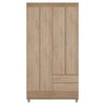 Guarda Roupa Solteiro 4 Portas Astro 42860 Nogal / Vanilla Touch Demóbile - 1
